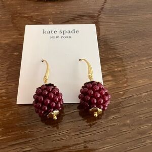 Kate Spade very berry burgundy drop earings
